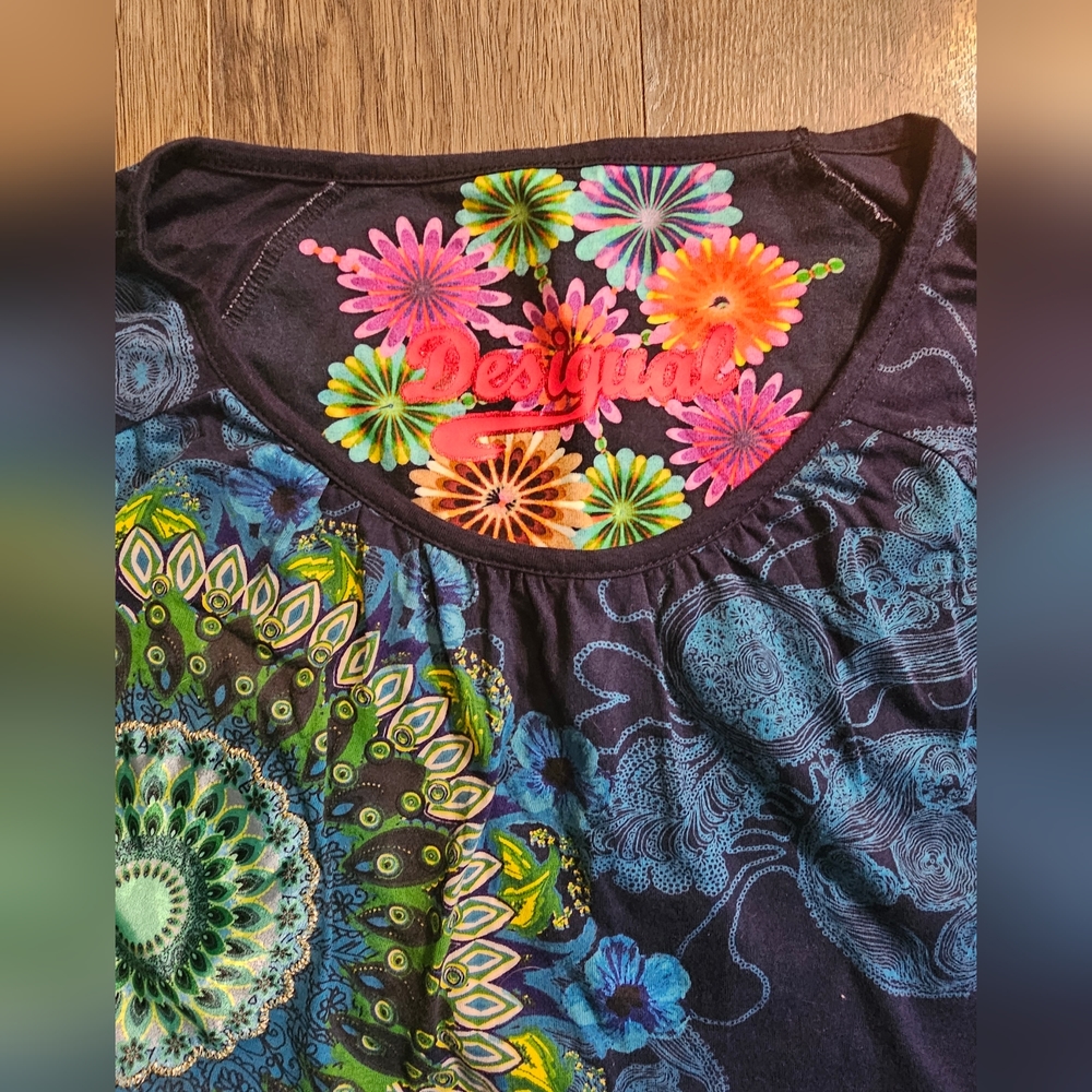 Super Cute Multicolor Desigual Dress Size Large (measurements in pics) - Picture 10 of 11